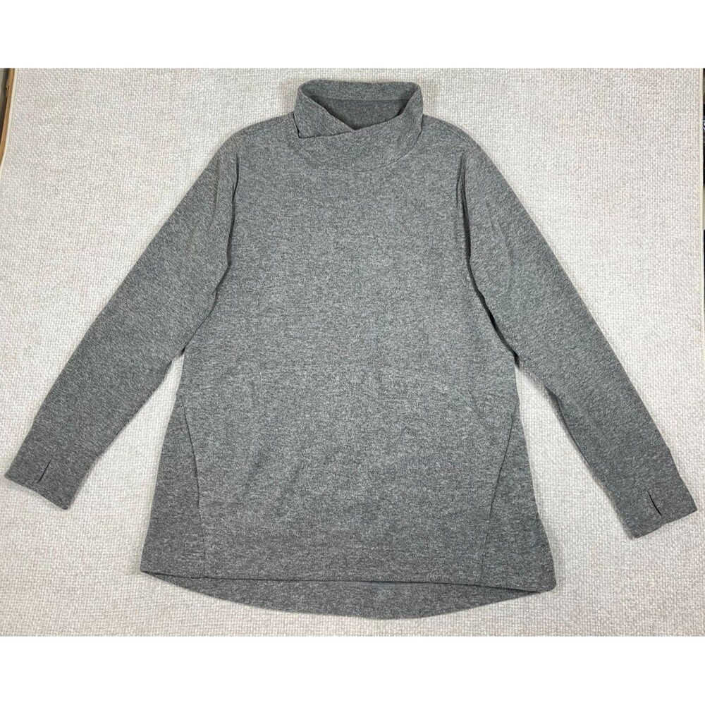 Duluth Trading Frost Lake Tunic Sweater Sweatshirt Women's XL Gray Fleece